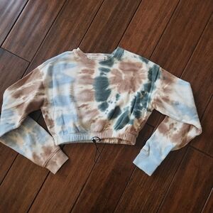 RSQ Tie-Dye Cropped Sweatshirt Size XS